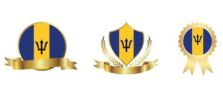 Barbados flag icon . web icon set . icons collection flat. Simple vector illustration.