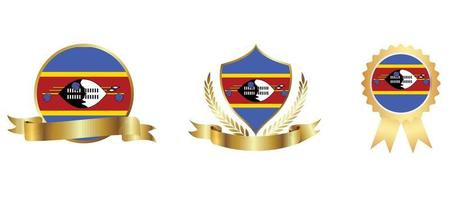 Eswatini Swaziland flag icon . web icon set . icons collection flat. Simple vector illustration.