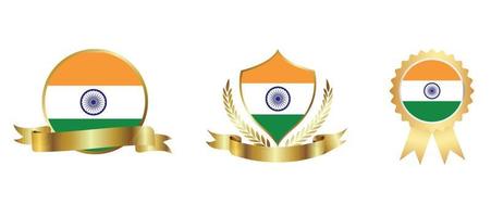 icono de la bandera india. conjunto de iconos web. colección de iconos plana. ilustración vectorial sencilla. vector