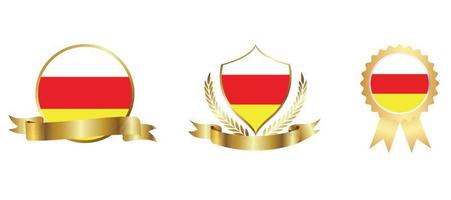 south ossetia flag icon . web icon set . icons collection flat. Simple vector illustration.