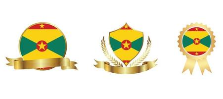 Grenada flag icon . web icon set . icons collection flat. Simple vector illustration.