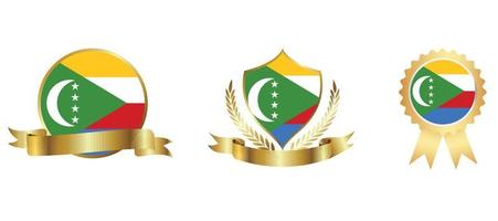 Comoros flag icon . web icon set . icons collection flat. Simple vector illustration.