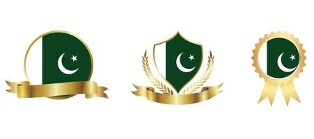 Pakistan flag icon . web icon set . icons collection flat. Simple vector illustration.