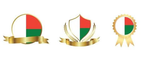 Madagascar flag icon . web icon set . icons collection flat. Simple vector illustration.