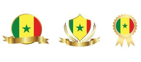 Senegal flag icon . web icon set . icons collection flat. Simple vector illustration.