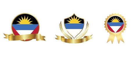 Antigua and Barbuda flag icon . web icon set . icons collection flat. Simple vector illustration.