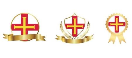 Guernsey flag icon . web icon set . icons collection flat. Simple vector illustration.