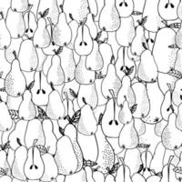 Vector seamless pattern. Hand drawn pears. Natural background. For fabrics, invitations, blog, post, social media, book covers, wrapping paper. Fruits background. Backdrop for food shops social media