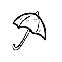 umbrella doodle art vector