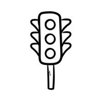 traffic light doodle art vector