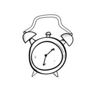 alarm clock doodle art vector