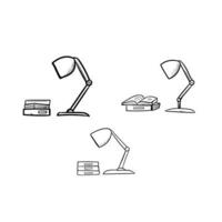 study lamp doodle art vector