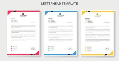 Creative Modern Business Letterhead Design vector