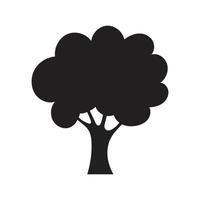 icono de silueta de árbol, vector