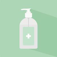 disinfection or hand sanitizer bottle, washing gel. Vector illustration suitable for hygiene, disinfect, medical, clean life, anti virus, bacteria, health care, disease spread, germs, illness, corona