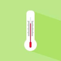 Thermometer icon flat design style. Simple icon. Modern flat icon in stylish colors. Web site page and mobile app design element. vector