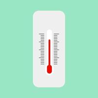 Thermometer icon flat design style. Simple icon. Modern flat icon in stylish colors. Web site page and mobile app design element. vector