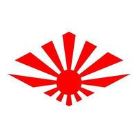 diseño vectorial aislado de la bandera de la marina imperial japonesa. bandera japonesa abstracta para el diseño de decoración. fondo de vector de sol. rayos de sol de la vendimia.
