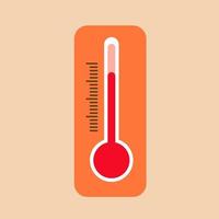 Thermometer icon flat design style. Simple icon. Modern flat icon in stylish colors. Web site page and mobile app design element. vector