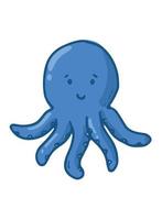 Hand drawn octopus doodle, clipart for nursery prints, posters, cards, stickers, kids apparel decor, sublimation, etc. EPS 10