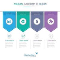 elementos infográficos con icono de negocio en proceso de fondo a todo color o diagramas de flujo de trabajo de pasos y opciones, ilustración de elemento de diseño vectorial eps10 vector