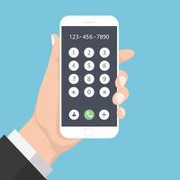 Flash Design the smart phone with  Call Application on screen ,vector design Element illustration vector