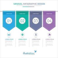 elementos infográficos con icono de negocio en proceso de fondo a todo color o diagramas de flujo de trabajo de pasos y opciones, ilustración de elemento de diseño vectorial eps10 vector