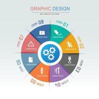 ilustración de elemento de diseño de vector plano infográfico para banner web o presentación utilizada