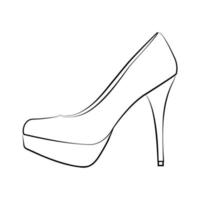 high heels Outline stype vector design element , illustration