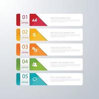 plantilla de infografía de negocios el concepto es un paso de opción de círculo con un icono a todo color que se puede usar para la presentación de negocios de gráfico de infografía de diagrama o web, ilustración de elemento de diseño de vector