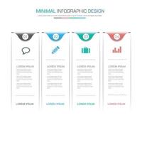 elementos infográficos con icono empresarial en proceso de fondo a todo color o diagramas de flujo de trabajo de pasos y opciones,elemento de diseño vectorial eps10 ilustracióni vector