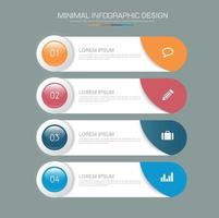 elementos infográficos con icono empresarial en proceso de fondo a todo color o diagramas de flujo de trabajo de pasos y opciones,elemento de diseño vectorial eps10 ilustraciónirh vector