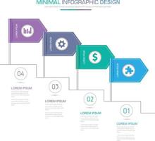 Infographic Elements with business icon on full color background  process or steps and options workflow diagrams,vector design element eps10 illustration vector