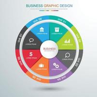 ilustración de elemento de diseño de vector plano infográfico para banner web o presentación utilizada