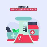 set of medicine elements vector illustration. elements for web, flyer, banner,website.corona virus,covid 19. bundle of medical elements. flat design style