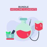 set of medicine elements vector illustration. elements for web, flyer, banner,website.corona virus,covid 19. bundle of medical elements. flat design style
