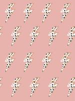 Lightning bolt pattern with dots on pink background vector illustration