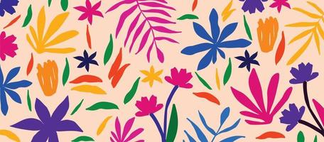 colección de garabatos de formas orgánicas coloridas. lindas formas botánicas, recortes de garabatos infantiles al azar de hojas y flores tropicales, ilustración vectorial de arte abstracto decorativo vector