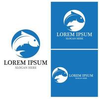 Fish logo template vector