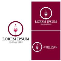 Wine icon and symbol vector template