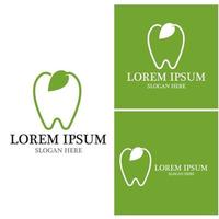 Ilustración de vector de plantilla de logotipo dental