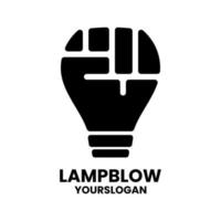 lamp blow logo design template vector