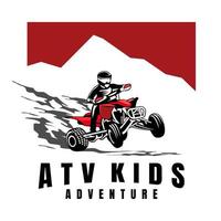 vector de icono de diseño de logotipo atv