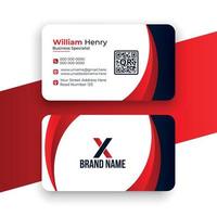 Modern red eye catching business card design vector template