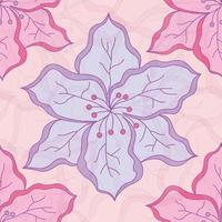 Elegance seamless pattern with floral background. Hibiscus flower background. vector