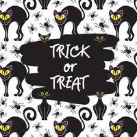 Trick or treat poster. Happy Halloween vector