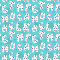 Children's seamless pattern with alphabet vector