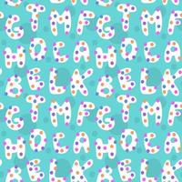 Children's seamless pattern with alphabet vector