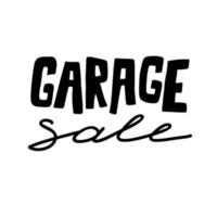 Hand written inscription garage sale vector