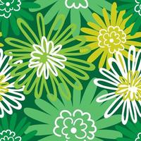 Fabric design with simple flowers. Flat botanical ornament with minimalistic elements in soft background. Nature background for textile. vector